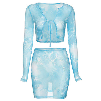 Camiseta Estampada Mesh para Mujer con Cintura Alta y Bolsa - Image 13