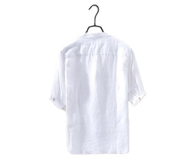 Camisa Manga Media en Algodón y Lino - Image 2