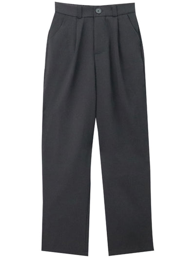 Pantalones de Traje Rectos Cintura Alta Oversize para Mujer - Image 3