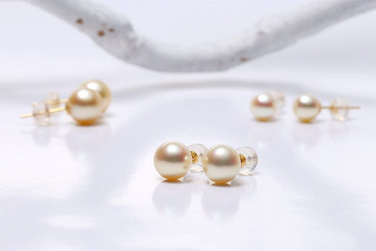 Aretes de Perla Redonda de Agua de Mar - Image 13