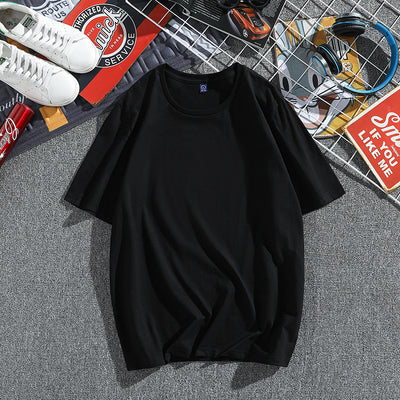 Camiseta Hombre Algodón Puro Manga Corta Suelta Estilo Coreano - Image 19