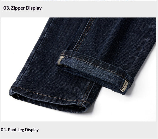 Jeans Slim Fit Premium para Hombre - Corte Recto y Tela Gruesa - Image 9