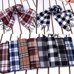 Bufanda Reversible de Terciopelo a Cuadros para Hombre y Mujer - Image 4