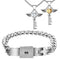 Conjunto de Pulsera y Collar con Diseño Concéntrico