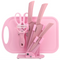 Kitchen Household Baby Food Supplement Chopper Cutting Board Combo Rosado B