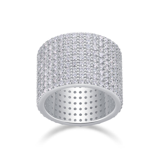 Juego de Anillos de Boda Bright Stars con Moissanita Premium en Plata S925 y Baño de Platino - Image 16