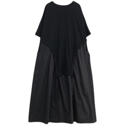 Vestido Camiseta Holgada con Cuello Redondo y Bolsillo Grande - Image 3