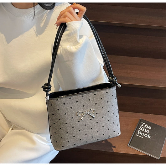 Bolsa Crossbody de Lona con Lunares y Moño Fashion - Image 38