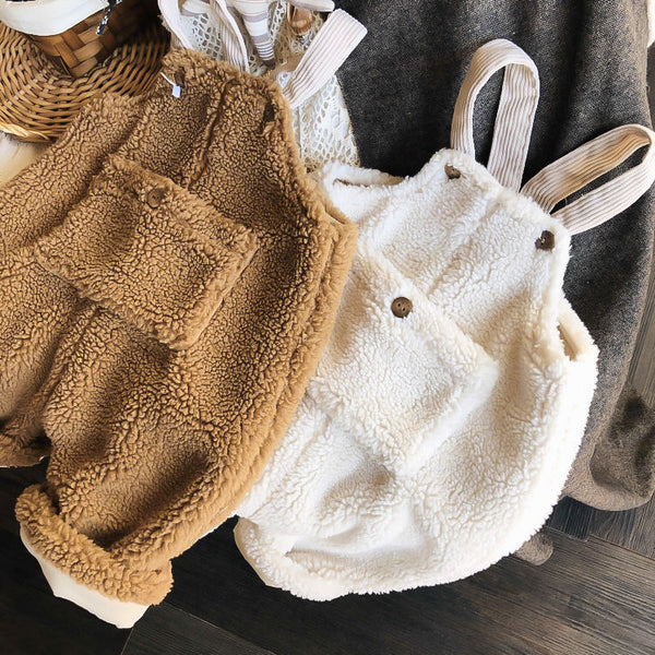 Overol Infantil de Lana Merino Estilo Occidental - Abrigo Grueso y Cálido para Invierno