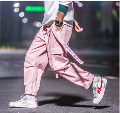 Pantalones Harem Overol Harajuku Hip Hop Hombre - Estilo Urbano Suelto - Image 4