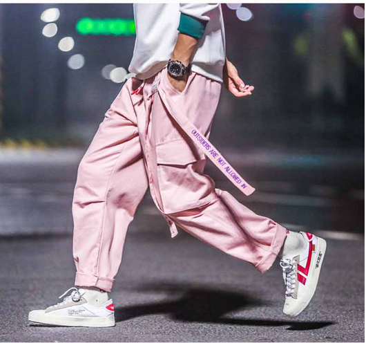 Pantalones Harem Overol Harajuku Hip Hop Hombre - Estilo Urbano Suelto - Image 4