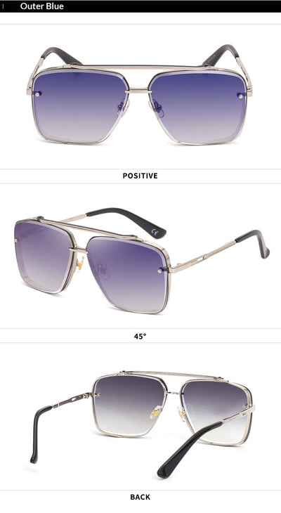 Gafas de Sol Retro Metal Cuadradas para Hombre - Estilo Vintage Trendy - Image 21