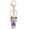 Llavero Gato de la Suerte con Cristal y Esmalte - Accesorio Elegante para Mujer