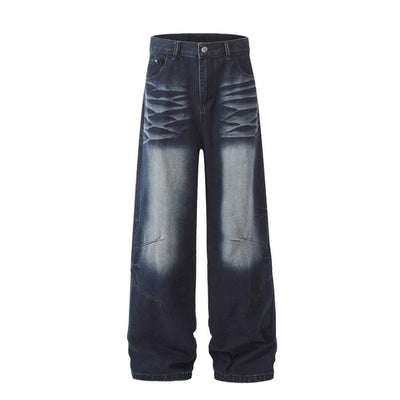 Jeans Azul Retro Desgastado Estilo Callejero Americano para Hombre - Image 5