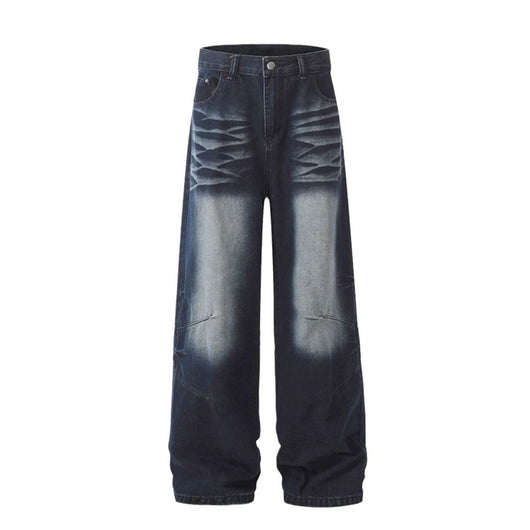 Jeans Azul Retro Desgastado Estilo Callejero Americano para Hombre - Image 5