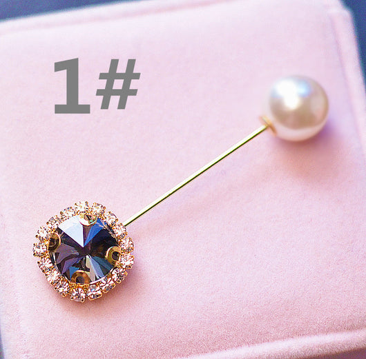 Broche Cristal Perla con Palabra - Pasador Elegante para Bufanda - Image 6