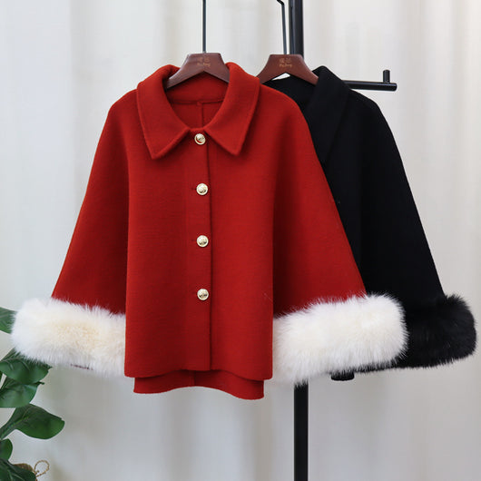 Capa Tejida Clásica para Otoño e Invierno - Elegancia y Calidez - Image 8