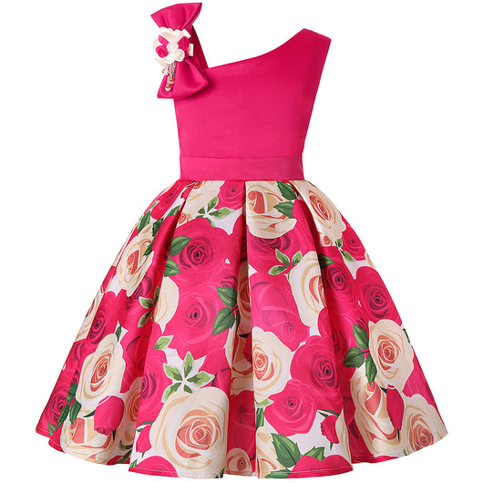 Vestido Estampado de Rosas con Hombros Caídos - Image 15