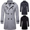 Chaqueta Larga Casual para Hombre - Estilo Europeo y Americano