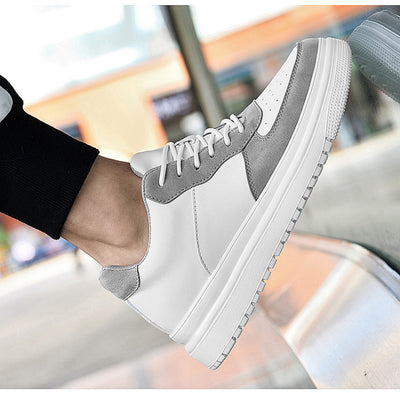 Tenis Blancos Bajos Estilo Coreano para Hombre - Image 14