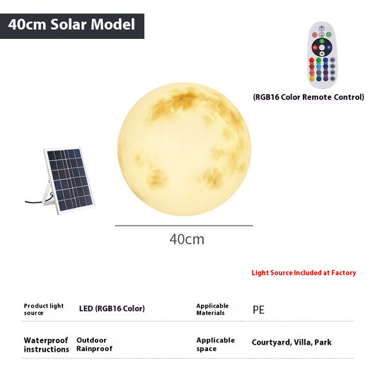 Lámpara Lunar para Patio Exterior Resistente al Agua - Image 12
