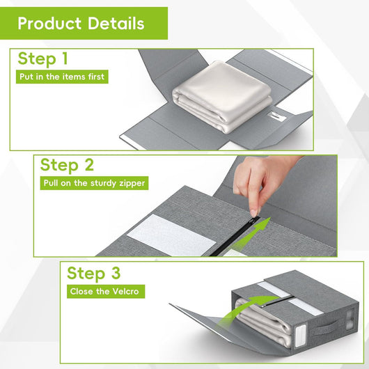 Caja Organizadora Plegable para Ropa con Ventana Transparente Antipolvo - Image 13