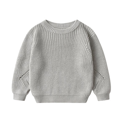 Suéter Tejido Infantil Estilo Coreano Color Liso - Abrigo Calidez - Image 12