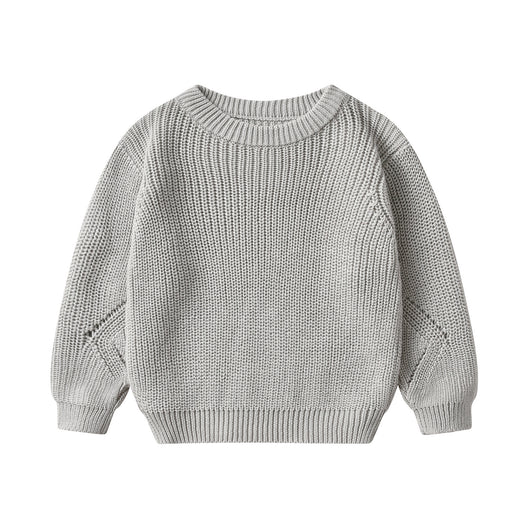 Suéter Tejido Infantil Estilo Coreano Color Liso - Abrigo Calidez - Image 12