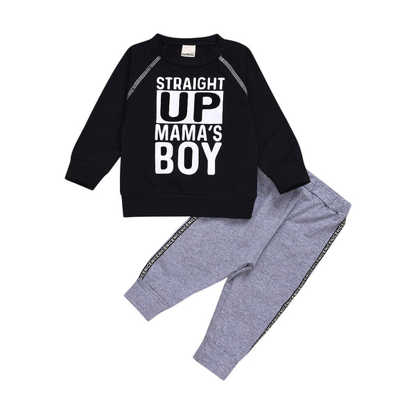 Traje Formal Negro de Dos Piezas para Niño con Manga Larga