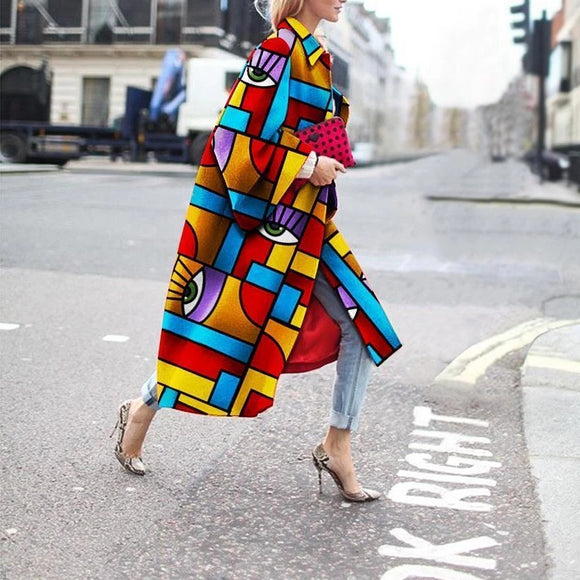 Cortavientos Estampado Oversize para Mujer