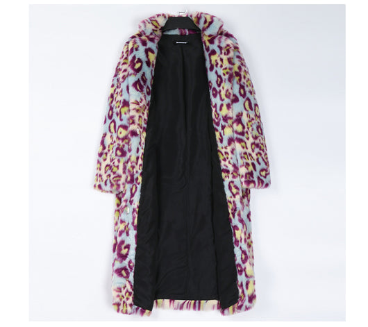 Abrigo de Piel Estampado Leopardo Mujer Largo Slim Invierno - Image 11