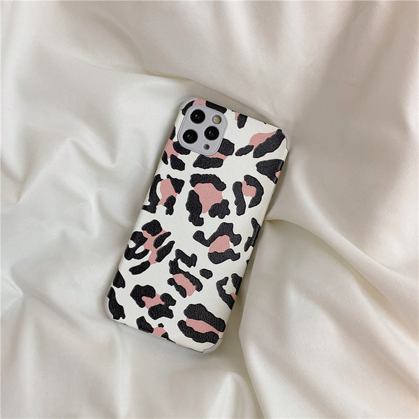 Funda para iPhone 7 8 Plus X XS 11 Pro Max con Diseño Leopardo Japonés y Coreano