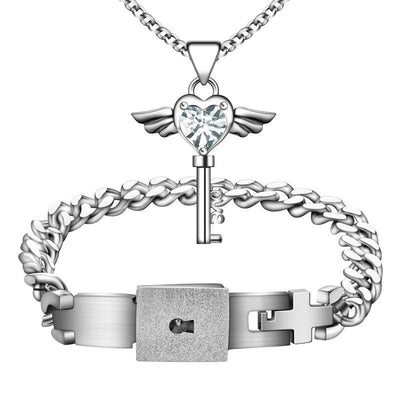 Conjunto de Pulsera y Collar con Diseño Concéntrico - Image 3