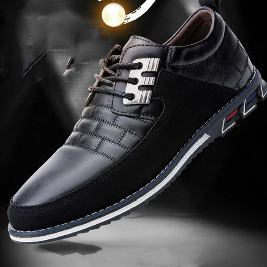 Zapatos de Cuero Casual Estilo Británico para Hombre - Talla Grande - Image 3