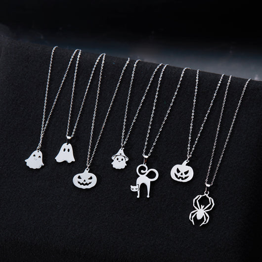 Collar con Dije de Calabaza y Fantasma para Halloween - Image 54