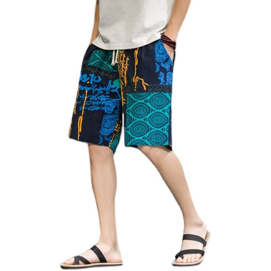 Shorts de Playa Talla Grande Estilo Chino en Algodón y Lino - Image 2