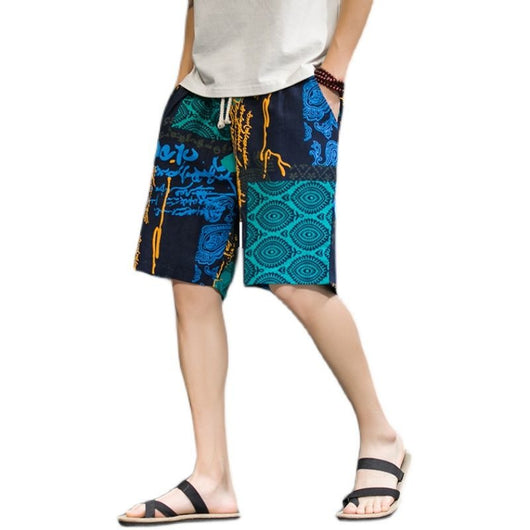 Shorts de Playa Talla Grande Estilo Chino en Algodón y Lino - Image 2