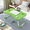 Mesa dobrável para notebook com porta-copos verde - 60cm