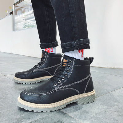 Botas de Trabajo Retro con Suela Gruesa para Hombre - Image 14
