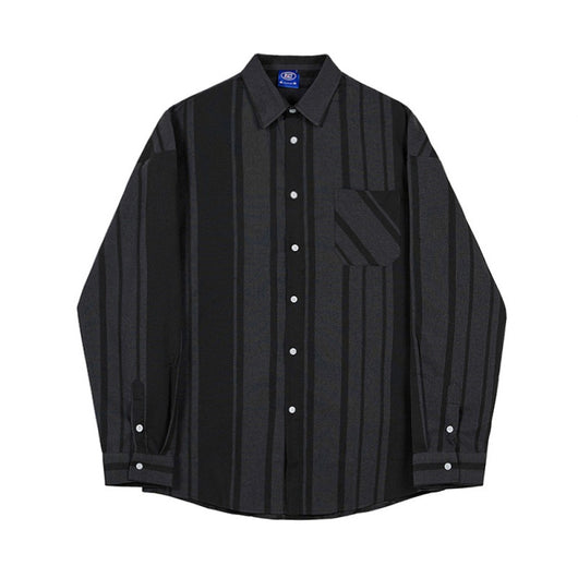 Camisa Casual de Manga Larga Negra para Hombre - Image 2