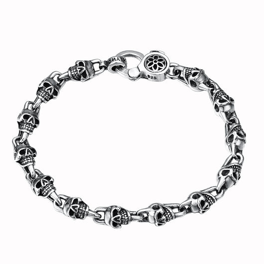 Pulsera de Plata Esterlina S925 Vintage para Hombre y Mujer - Image 9