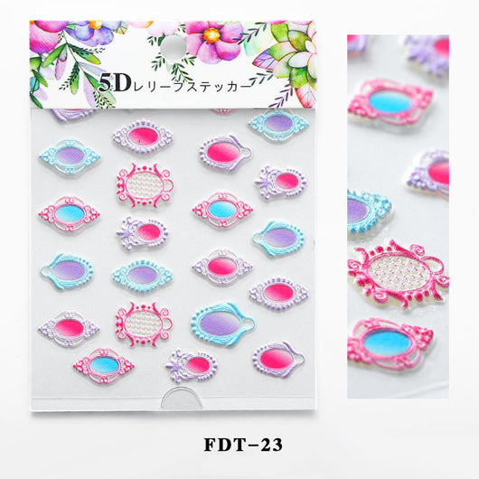Calcomanías de Uñas con Relieve Serie Flores - Image 19
