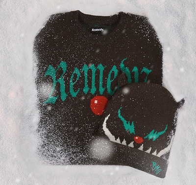 Suéter Holgado Navideño con Estampado Diablo Alphabet para Hombre - Image 12