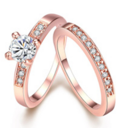 Anillo de Oro Rosado con Diamantes - Image 2
