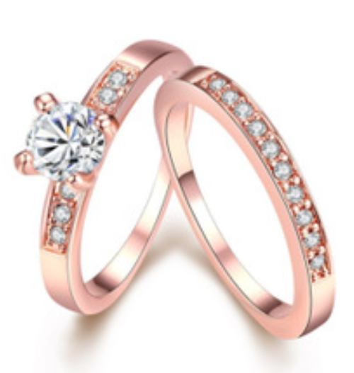 Anillo de Oro Rosado con Diamantes - Image 2
