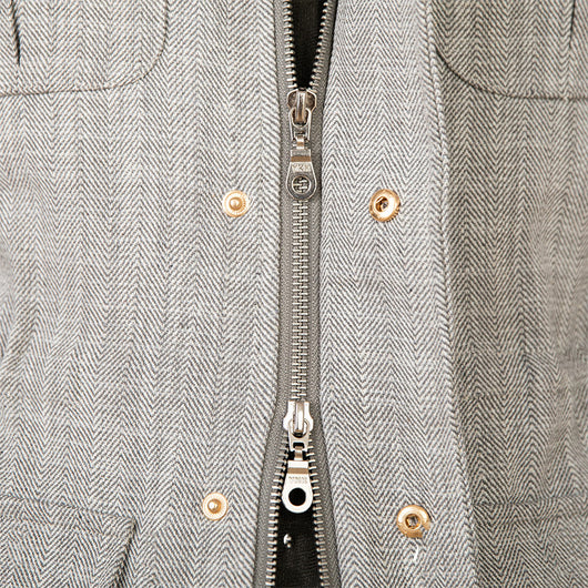 Chaqueta Safari M65 de Algodón y Lino con Cuello Alzado y Cintura Ajustada - Image 5