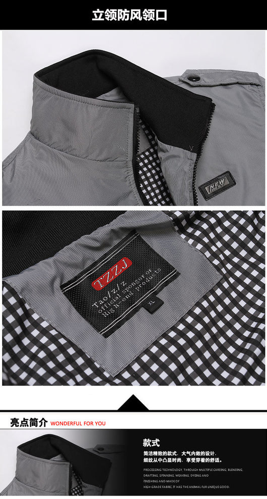 Abrigo Casual Ejecutivo para Hombre Talla Grande - Chaqueta Cortavientos Suelta y Cómoda - Image 4