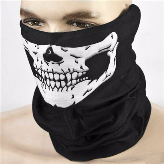 Pañuelo Máscara Calavera Multiusos para Halloween, Mardi Gras y Motociclismo - Image 3