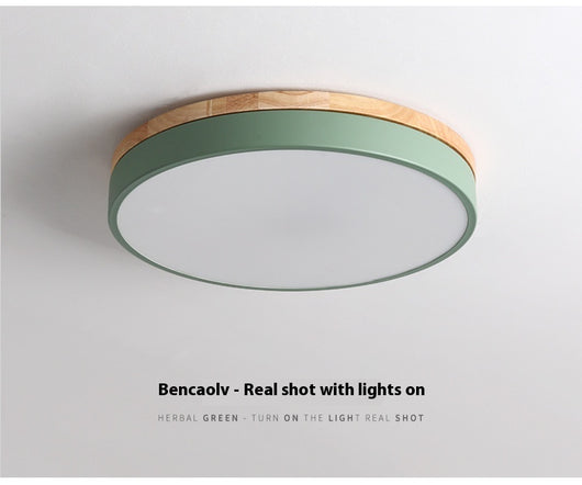 Lámpara de Techo LED Macaron Redonda para Dormitorio y Sala de Estar - Image 16