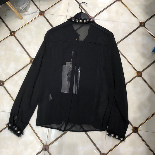 Blusa Retro de Gasa Versátil con Diseño Discreto - Image 7